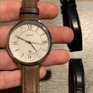 Fossil Jacqueline - Black and Brown Straps